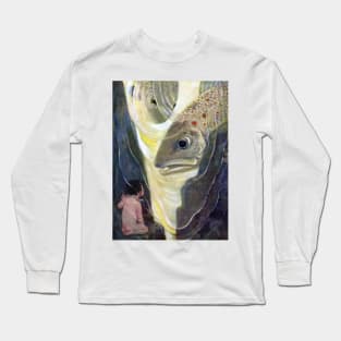 Tom and the Salmon by Jessie Willcox Smith Long Sleeve T-Shirt